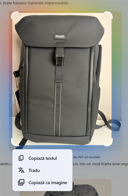 Op&Egrave;iunile afi&Egrave;ate de Google Lens