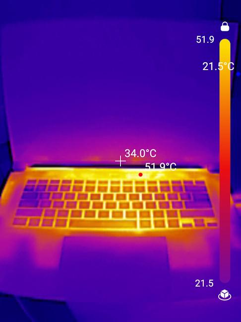 Distribu&Egrave;ia temperaturilor pe laptop