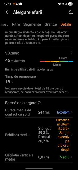 Durata medie de contact cu solul