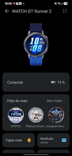 Configurarea ceasului se face din HUAWEI Health
