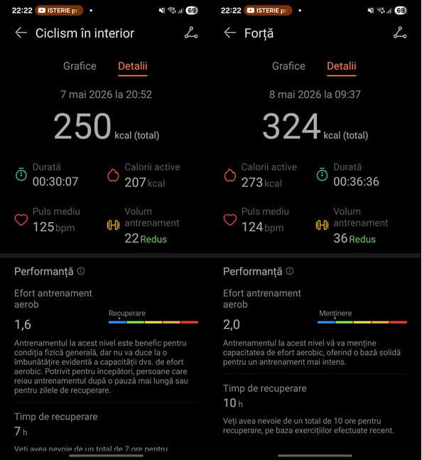 Date oferite &Atilde;&reg;n timpul antrenamentelor de interior