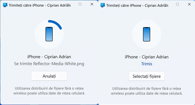 Trimite fi&Egrave;ierele pe iPhone
