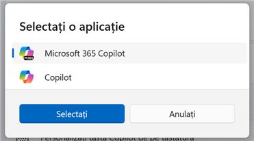 Alege ce aplicaÈie sÄ porneascÄ aceastÄ tastÄ