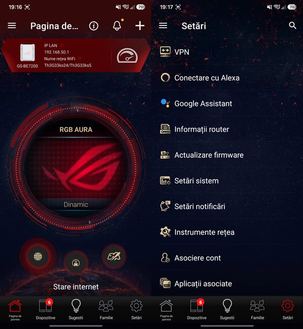 AplicaÈia ASUS Router