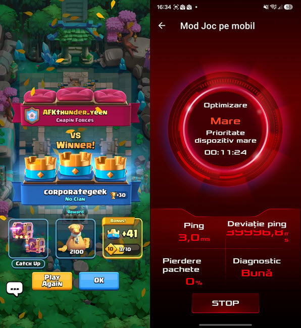 Statisticile despre optimizarea oferit&Auml; de Mobile Game Mode