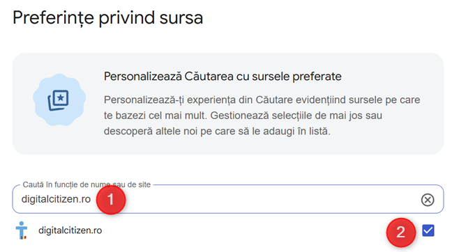 Scrie domeniul site-ului &Egrave;i selecteaz&Auml;-l
