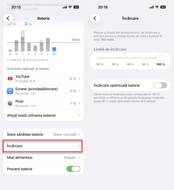 ApasÄ pe ÃncÄrcare Èi modificÄ setÄrile disponibile