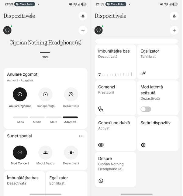 Ai la dispoziÈie multe setÄri pentru reglarea sunetului