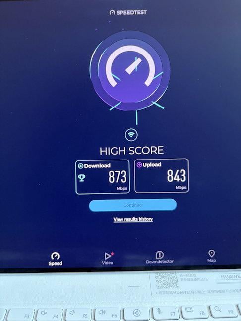 Rezultatele &Atilde;&reg;n SpeedTest prin Wi-Fi 7