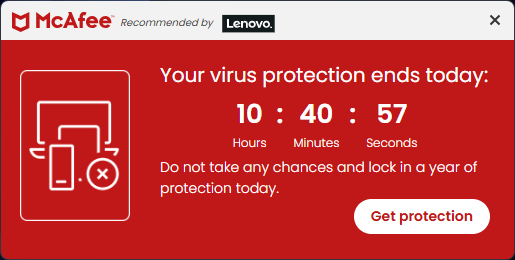 McAfee poate fi foarte enervant