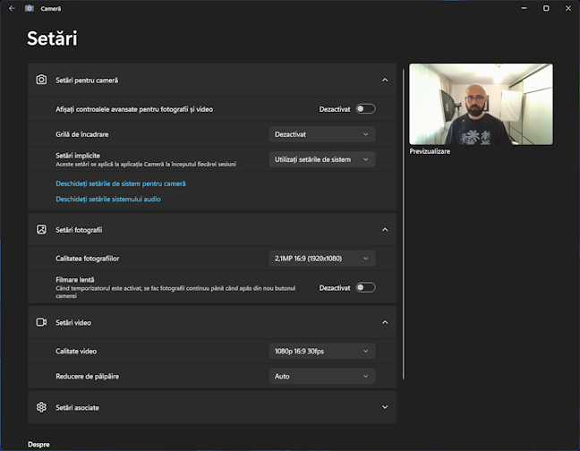 Webcam-ul filmeazÄ la 1080p Èi 30 fps