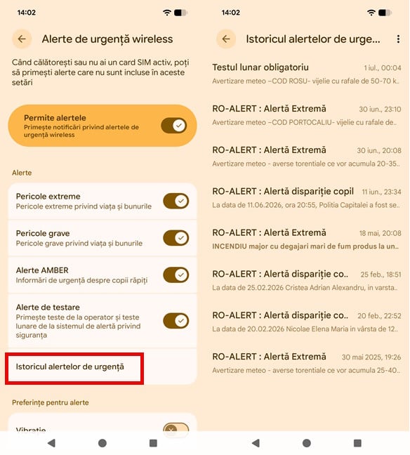 ApasÄ pe Istoricul alertelor de urgenÈÄ