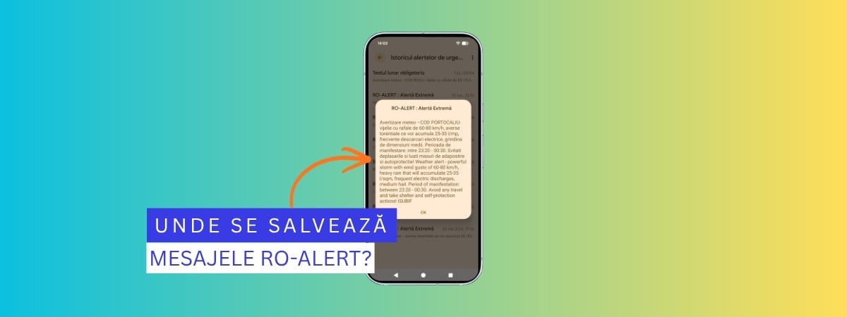 Unde se salvează mesajele RO-ALERT?