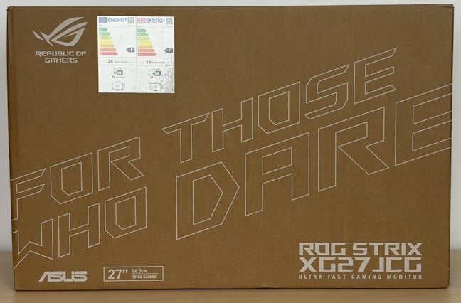 Cutia &Atilde;&reg;n care vine ASUS ROG Strix 5K XG27JCG