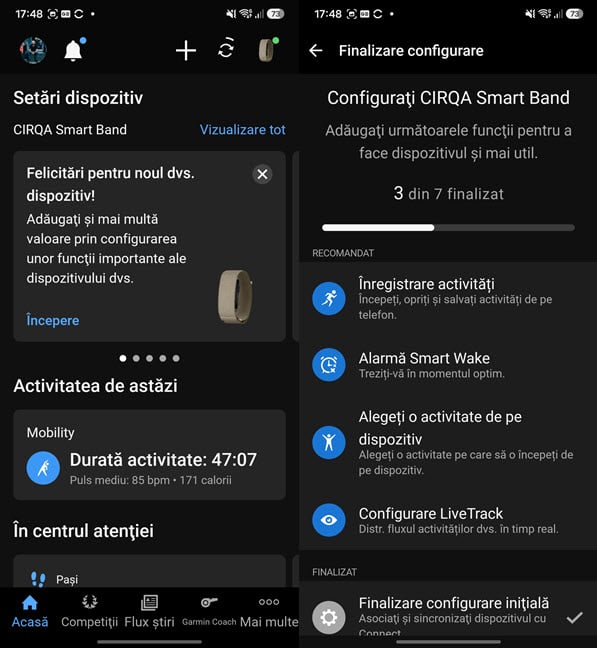 AplicaÈia Connect este locul din care interacÈionezi cu CIRQA