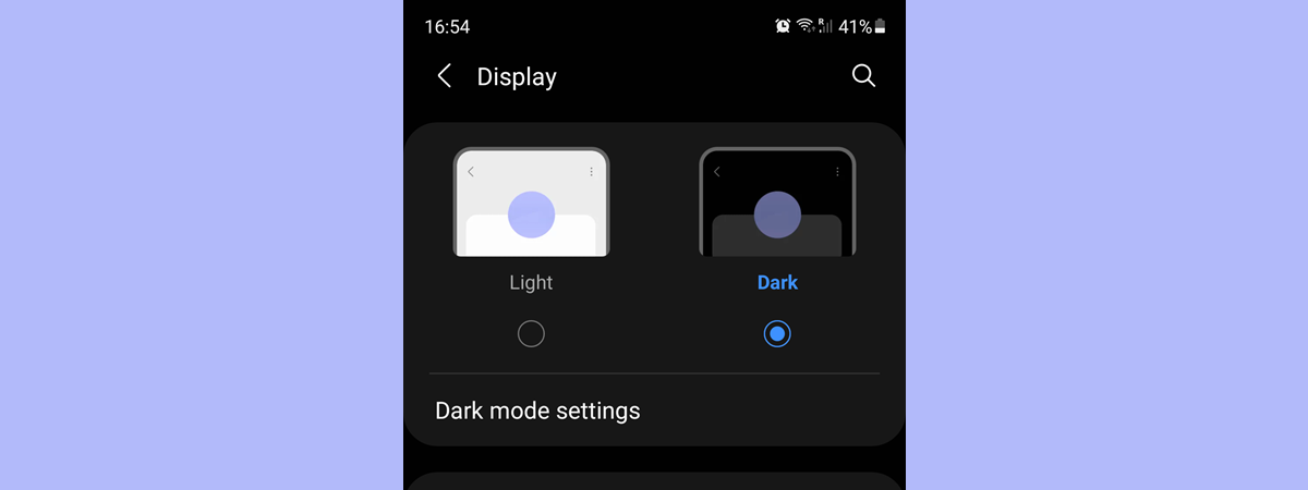 Dark Mode Android