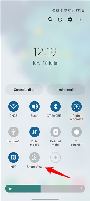 ApasÄƒ pe Smart View pe telefonul tÄƒu Samsung Galaxy