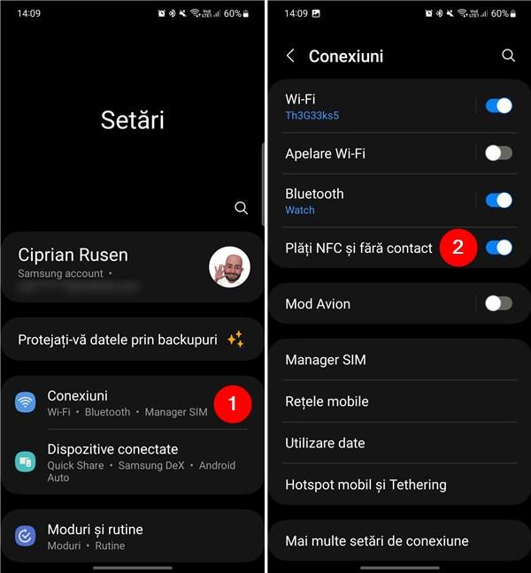 ActiveazÄ NFC pe un telefon Samsung Galaxy