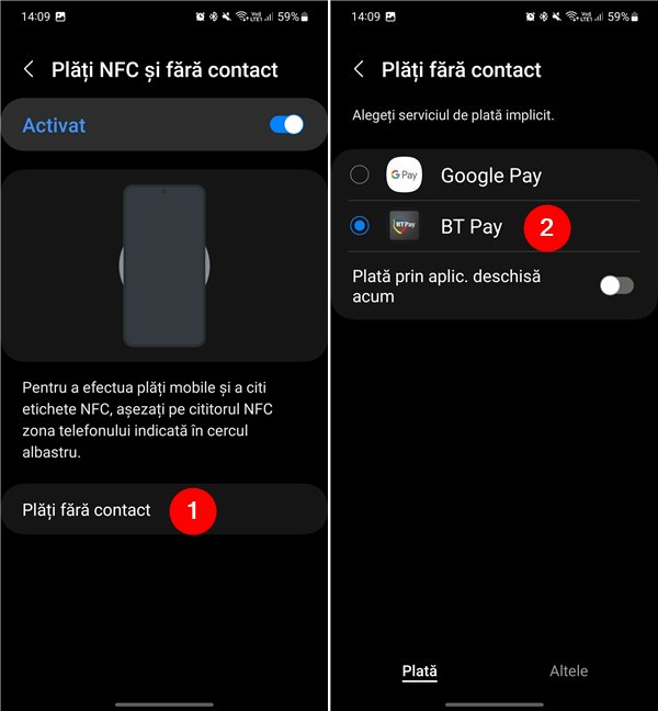 Alege aplicaÈia de platÄ implicitÄ pe un telefon Samsung Galaxy