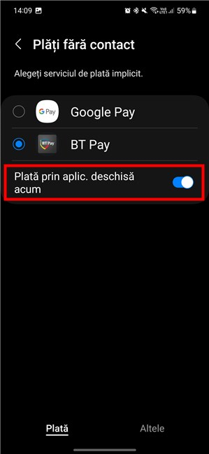 PlatÄ prin aplic. deschisÄ acum