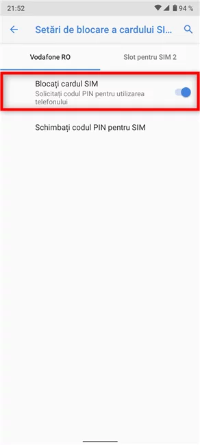 Numeric Sacrifice methane Cum schimbi sau dezactivezi codul cartelei SIM pe Android