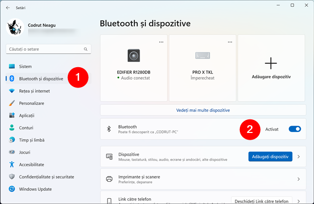 ActiveazÄƒ Bluetooth pe calculatorul tÄƒu cu Windows 11
