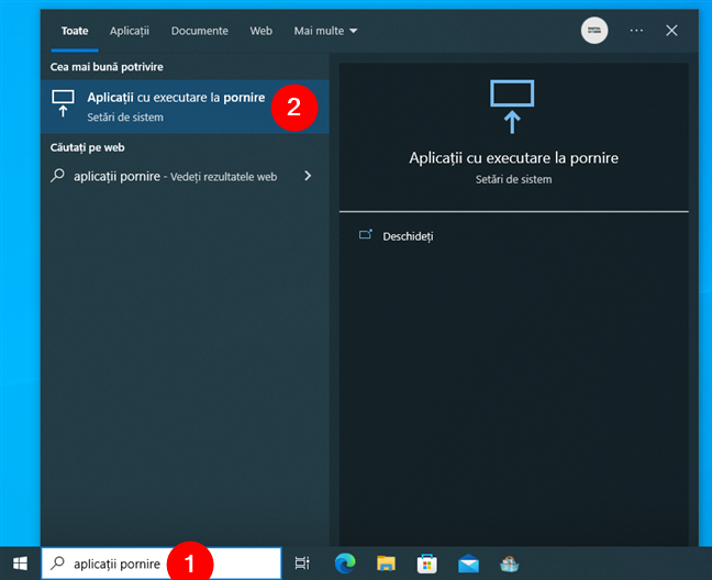 Cum vezi aplicaÈiile cu executare la pornire în Windows 10 folosind cÄutarea