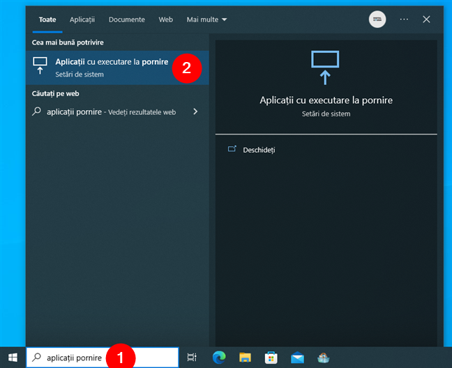 Cum vezi aplicaÈ›iile cu executare la pornire Ã®n Windows 10 folosind cÄƒutarea