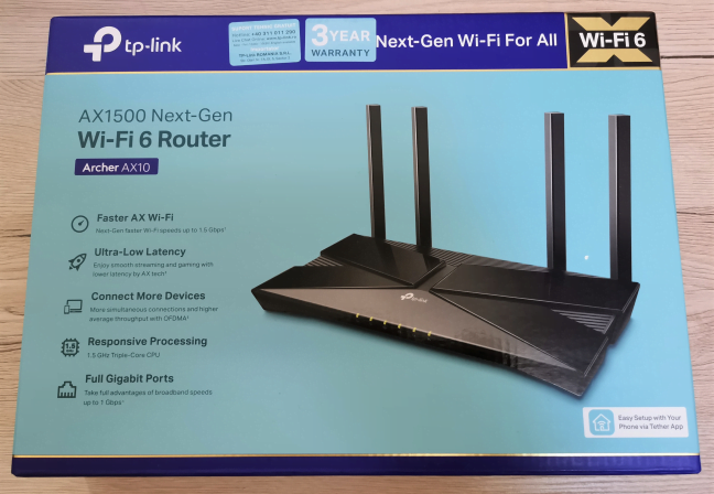 Cutia Ã®n care vine TP-Link Archer AX10