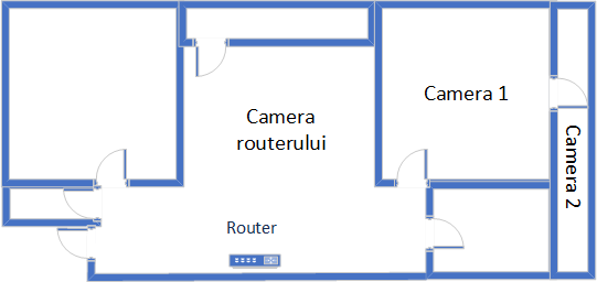 Apartmentul în care am testat ASUS RT-AX59U