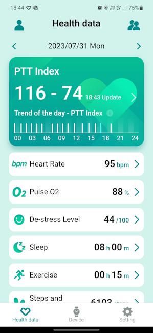 Datele de sÄnÄtate afiÈate de ASUS HealthConnect
