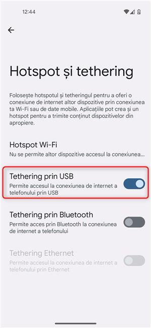 ActiveazÄƒ Hotspot Wi-Fi È™i Tethering prin USB