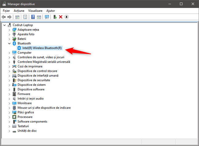 Cip Bluetooth listat în Manager dispozitive, în Windows 10