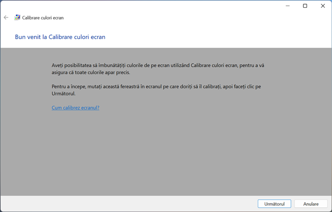 Bun venit la Calibrare culori ecran