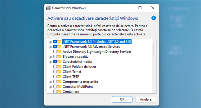 Caracteristicile Windows din Windows 11