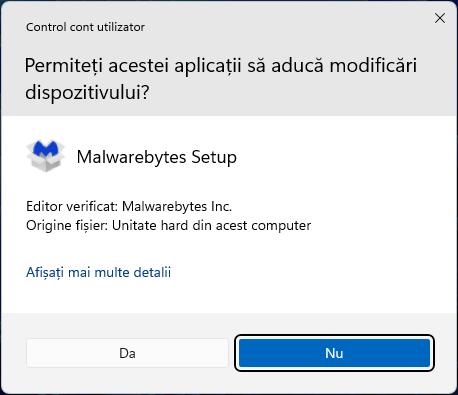 O solicitare Control cont utilizator (CCU) Ã®n Windows 11