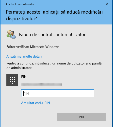 Utilizatorii standard au nevoie de un cont È™i o parolÄƒ de administrator