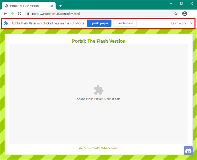Adobe Flash Player a fost blocat pentru că este învechit
