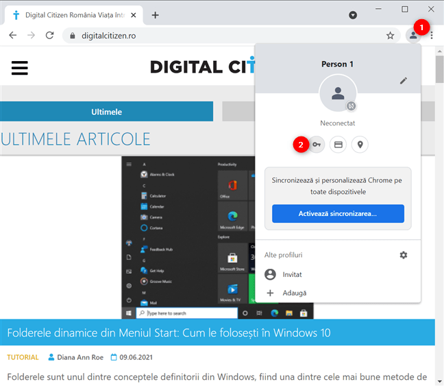 AcceseazÄ setÄrile Parole din Chrome pentru Windows 10 Èi Mac