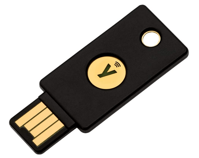O cheie de securitate Yubico YubiKey 5 NFC (USB și NFC)