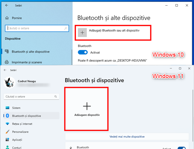 Adaugă un dispozitiv Bluetooth în Windows