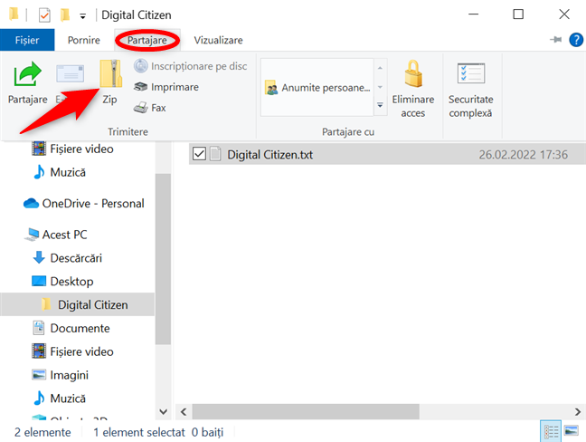 Cum creezi un fișier ZIP în Windows 10 folosind File Explorer