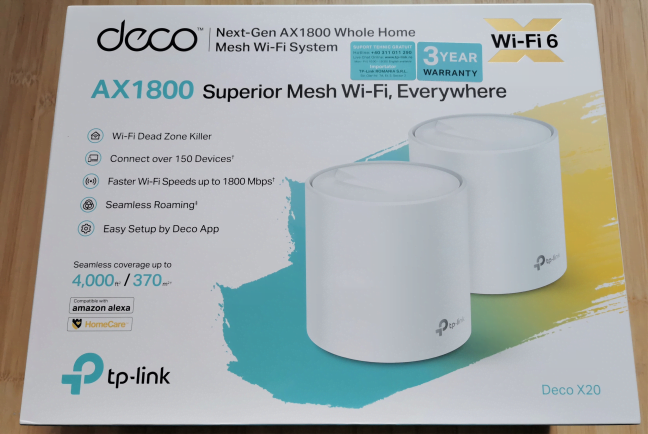 Cutia Ã®n care vine TP-Link Deco X20