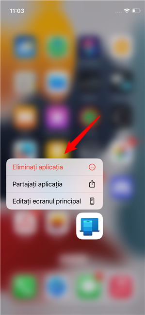 DezinstaleazÄƒ Link cÄƒtre Windows de pe un iPhone