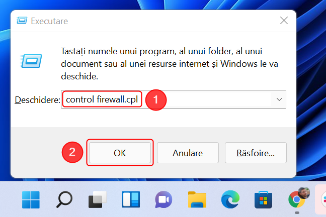 Sechide Paravan de protecție Windows Defender folosind fereastra Executare