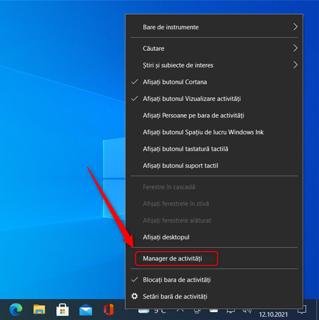 Meniul clic dreapta în Windows 10
