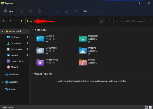 Pornește Windows Terminal din File Explorer