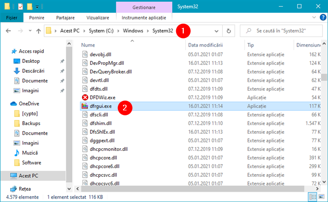 ExecutÄƒ dfrgui.exe din Explorer