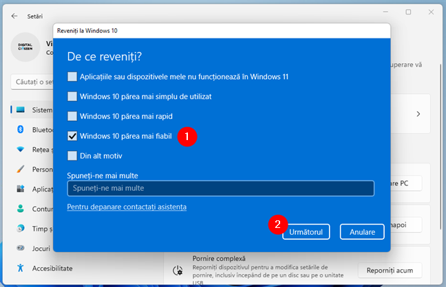 Spune companiei Microsoft de ce faci downgrade la Windows 10