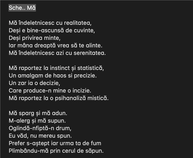 SelecteazÄƒ textul pe care vrei sÄƒ-l tragi È™i plasezi pe Mac